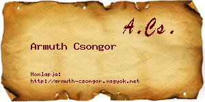Armuth Csongor névjegykártya