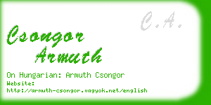 csongor armuth business card